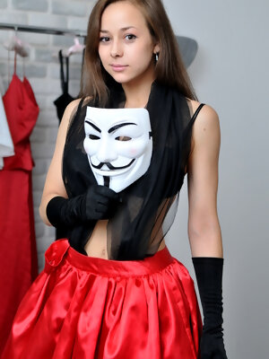 She starts out in a hot dress that she loves to show her body in, but she is too naughty to keep it on.