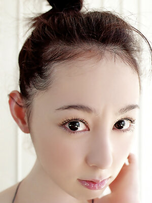 Rina Akiyama Asian with specs changes colorful clothes all day